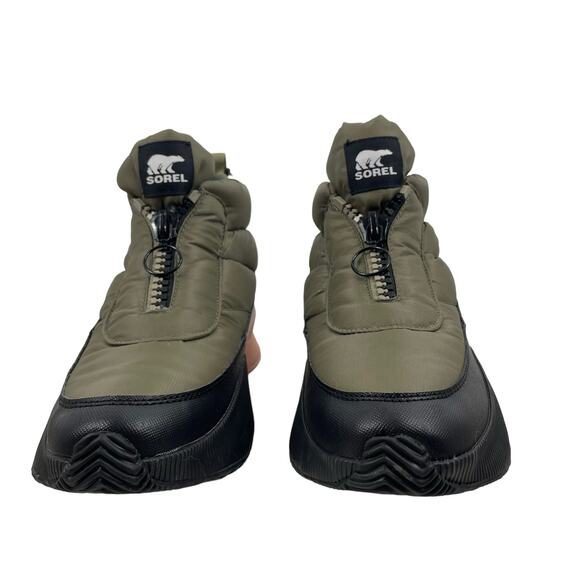Sorel Out N About III Puffy Zip Boots Waterproof Sage Green Size 11 - Picture 4 of 9